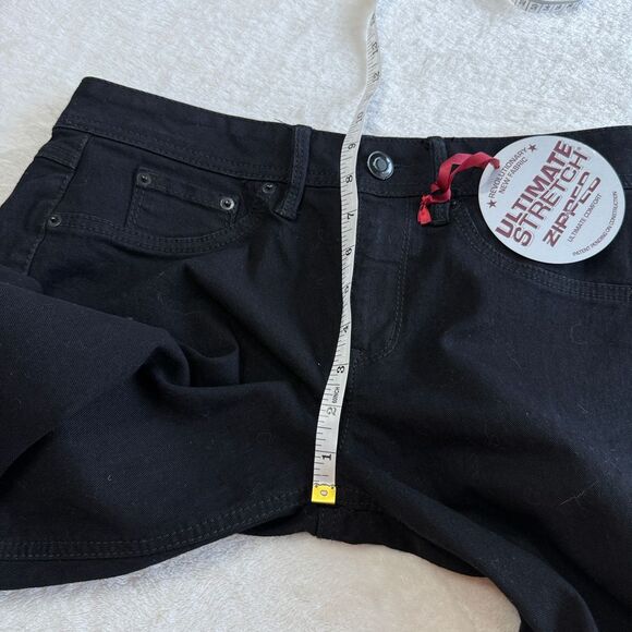 NEW Fade to Blue Denim Jeans Womens Size 10 Black Cuffed Ultimate Stretch Casual - Picture 6 of 13